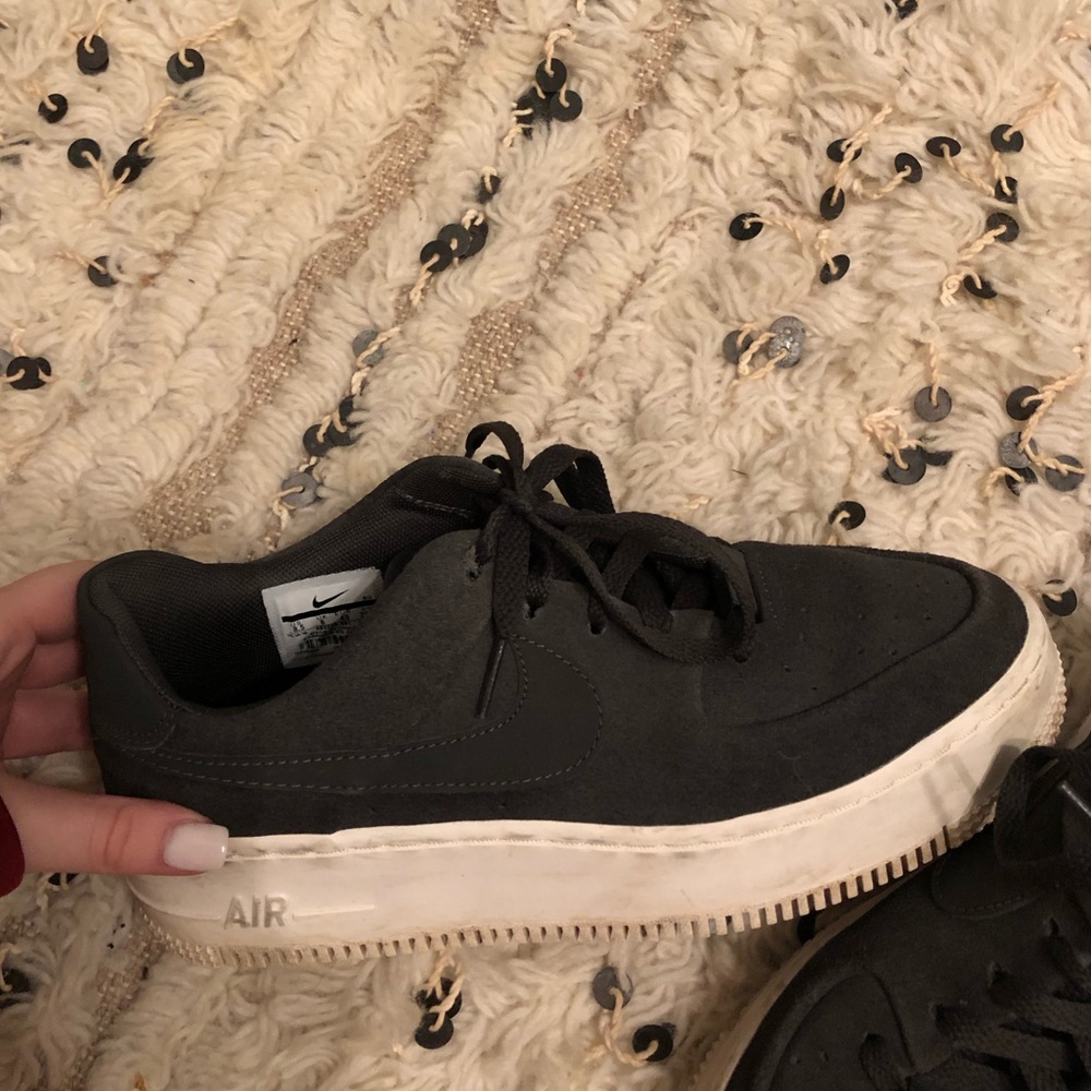 Grey Nike Air Force ones